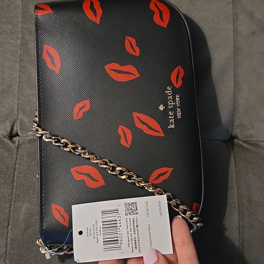 NWT Kate Spade Lip Toss Pochette And Card Holder Wrislet Set - Picture 2 of 6